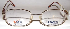 NEW UVEX TITMUS T104A Z87.1 SAFETY GLASSES/EYEGLASSES FRAMES! GOLD! 53[]19 145