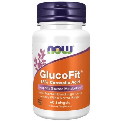 NOW FOODS, GLUCOFIT  18% Korosolsäure 60 Weichkapseln SUPER PREIS