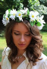 Wedding flowers headband, White Flowers Headband, Chamomile Headband, exclusive