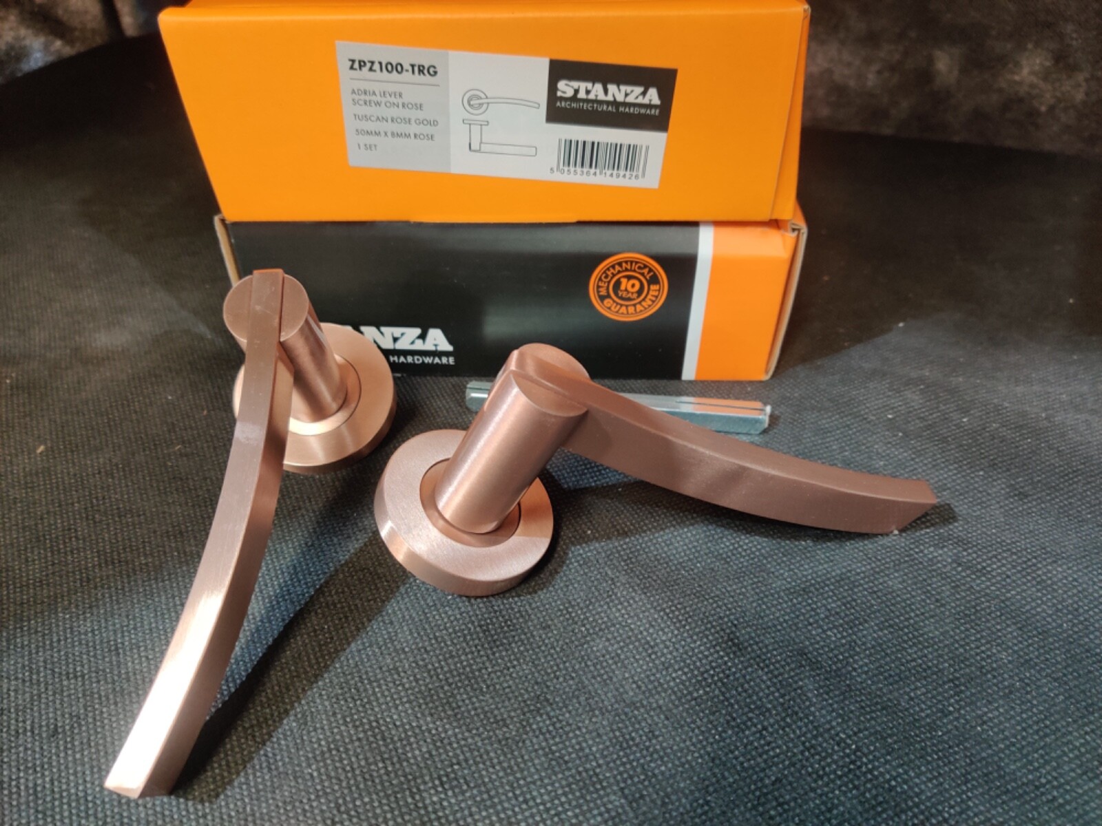 Tuscan Rose Gold ADRIA Door handles internal
