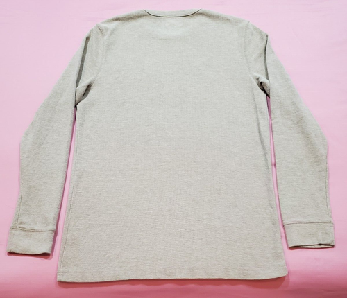 Men's SONOMA Beige Waffle Knit T-Shirt Size Large Tall Long Sleeve - Picture 6 of 9