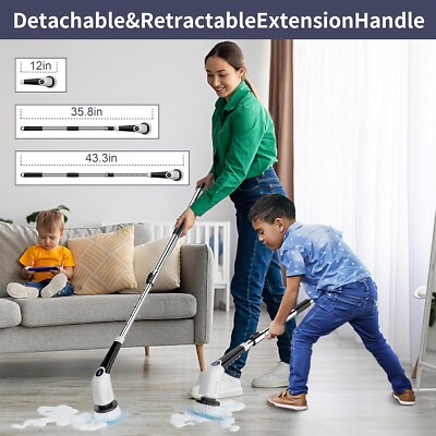 Electric Spin Scrubber, Cordless Cleaning Brush, Shower Cleaning Brush, 3 speed