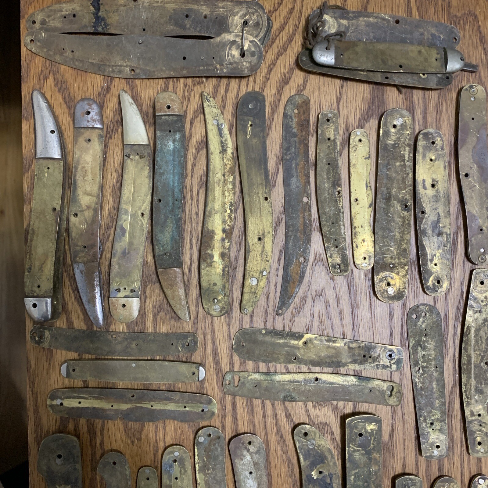 Vintage Lot Of Pocket Knife Brass Liners And Bolsters Parts Repair eBay