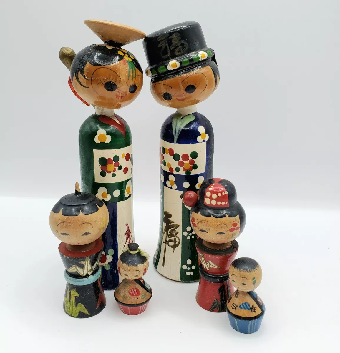 Vintage Japanese Toys Handmade Hand Painted