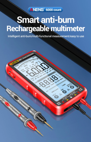 Multimetro Digitale Professionale ANENG 681 Ricaricabile - Tester di Tensione AC - Foto 13 di 18