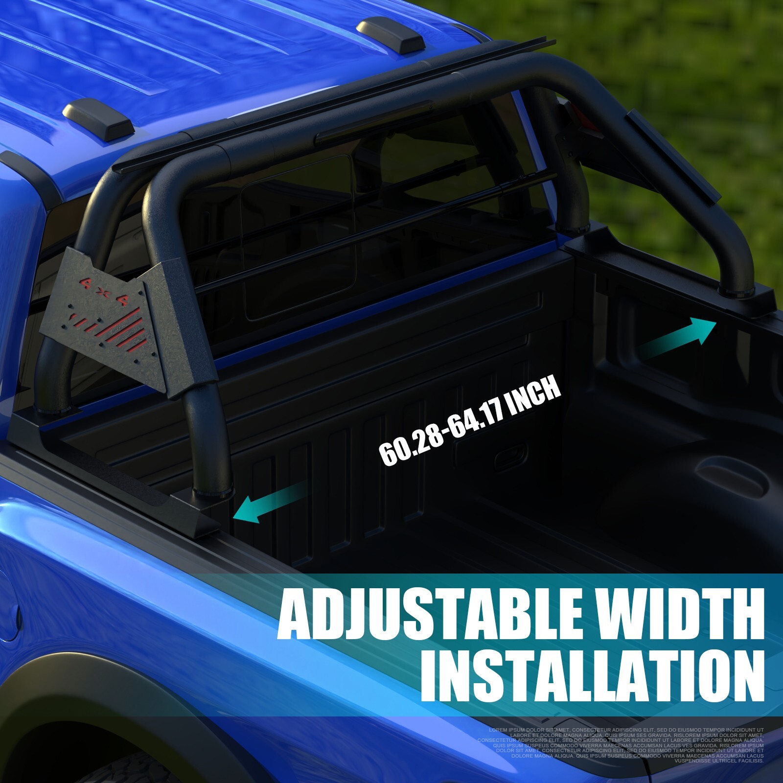 Truck Adjustable Steel Bed Roll Bar for Silverado/Ram/Sierra 1500/Tundra /F-150