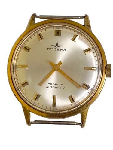 Vintage men's wristwatch "Dugena" made in Germany in the 1960s.Gilding 20 m. - Picture 5 of 8