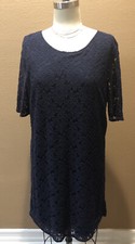 NWT Navy Gap Floral Lace shift sheath Dress Size 16 Stretchy $69 msrp