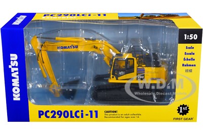 KOMATSU PC290LCI-11 EXCAVATOR YELLOW 1/50 DIECAST MODEL BY