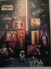 STAR WARS STAMP SHEET 15 Lot U.S. POSTAGE LUKE SKYWALKER R2 D2 DARTH VADER YODA
