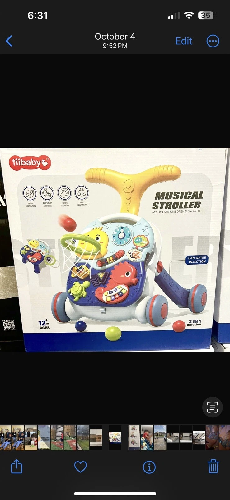 3 In 1 Musical Stroller