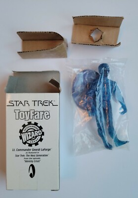 Neu ~ Lt. Commander Geordi Laforge aus Identitätskrise ~ 1998 ToyFare exklusiv