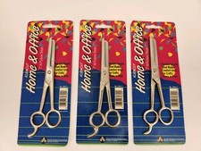 Lot Of 3 New Kleencut Home.amd Office 7" Scissors Slotted Blade Forged Steel