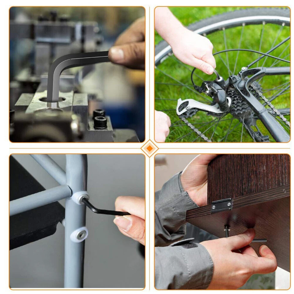 0.7mm-17mm Metric Long Arm Allen Key Black Hex Wrench Hexagonal Keys Screwdriver - image 4 of 4