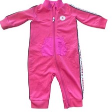 Converse Baby Girls Pink One-Piece Jumpsuit Outfit