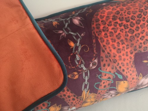 Emma J Shipley ZAMBEZI WINE VELVET Cushion *Polyester pad* 71cm x 29cm approx - Picture 2 of 13