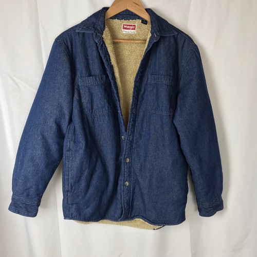 Vtg Wrangler Denim Chore Work Jacket 