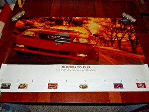 22"x32" 1999 Ford Mustang Reborn to Run 35th Anniversary Poster