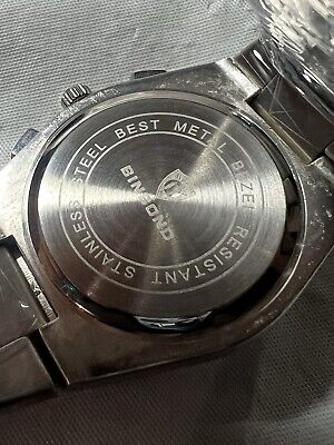 BINBOND Fashion watch 1853, choreograph date, gold and blue BINBOND Fashion watch 1853, choreograph date, gold and blue