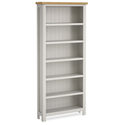 Farrow Large Grey Bookcase / Narrow Painted Bookshelf ...