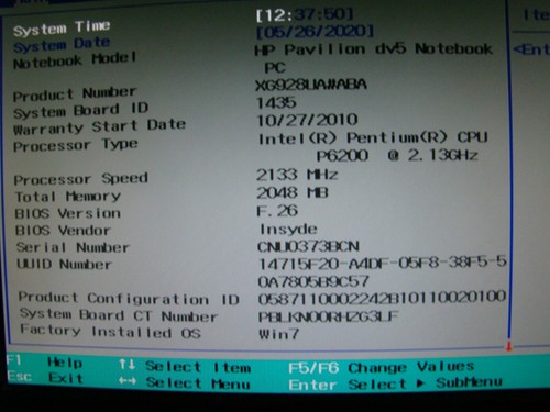 HP PAVILION DV5-2035dv/ 607605-001 Motherboard/Pentium P6200 2.13ghz/2gb/Dc jack - Afbeelding 2 van 9