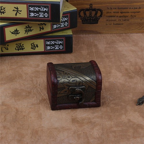 Wooden Vintage Treasure Chest Wood Jewellery Storage Box Case Organiser Ring、.AU - Picture 12 of 12