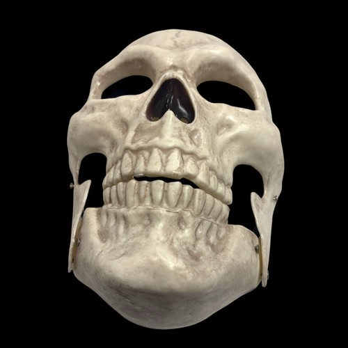 Halloween Skeleton Mask Skull with Hinged Jaw & Gray Alien Mask. NEW! - Picture 2 of 10