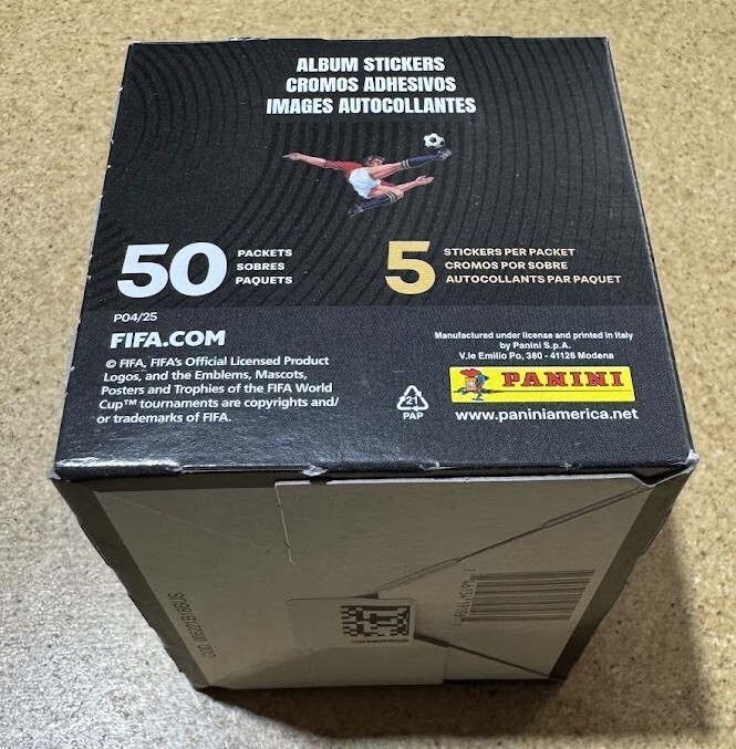Club World Cup 2025 FIFA - Panini Sticker Box With 50