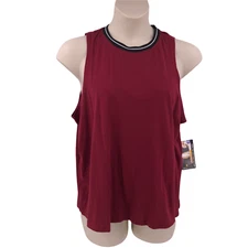 Avia Performance Womens Tank Top Maroon Size XXL Sleeveless Active Wear NEW