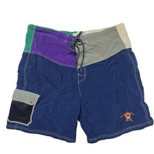 Vintage Looney Tunes Taz Tasmanian Devil Color Block Swim Trunks Shorts Medium
