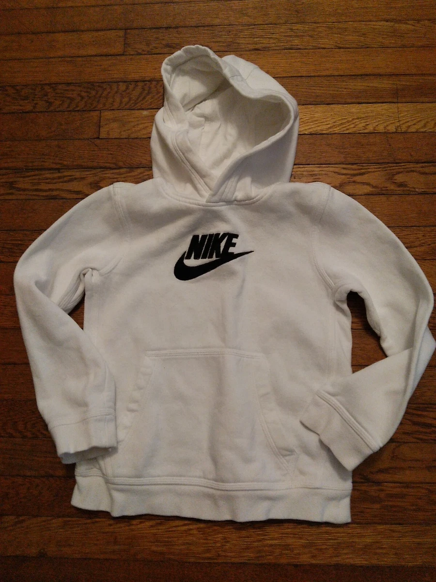 Kids white cheap nike hoodie