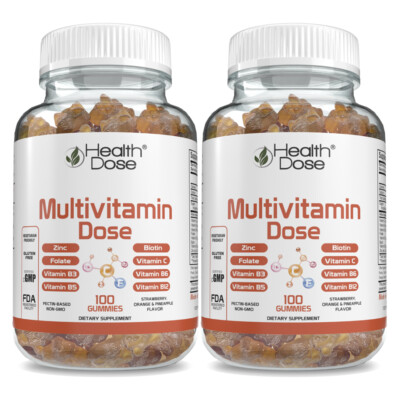Health Dose Multivitamin Dose Adults 100 Gummies. Pack of 2.