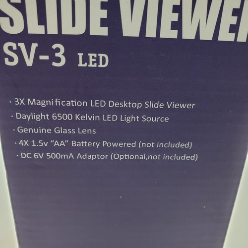MEDALIGHT SLIDE VIEWER SV-3 LED DAYLIGHT 3X MAGNIFICATION LED DESKTOP GLASS LENS - Picture 2 of 8