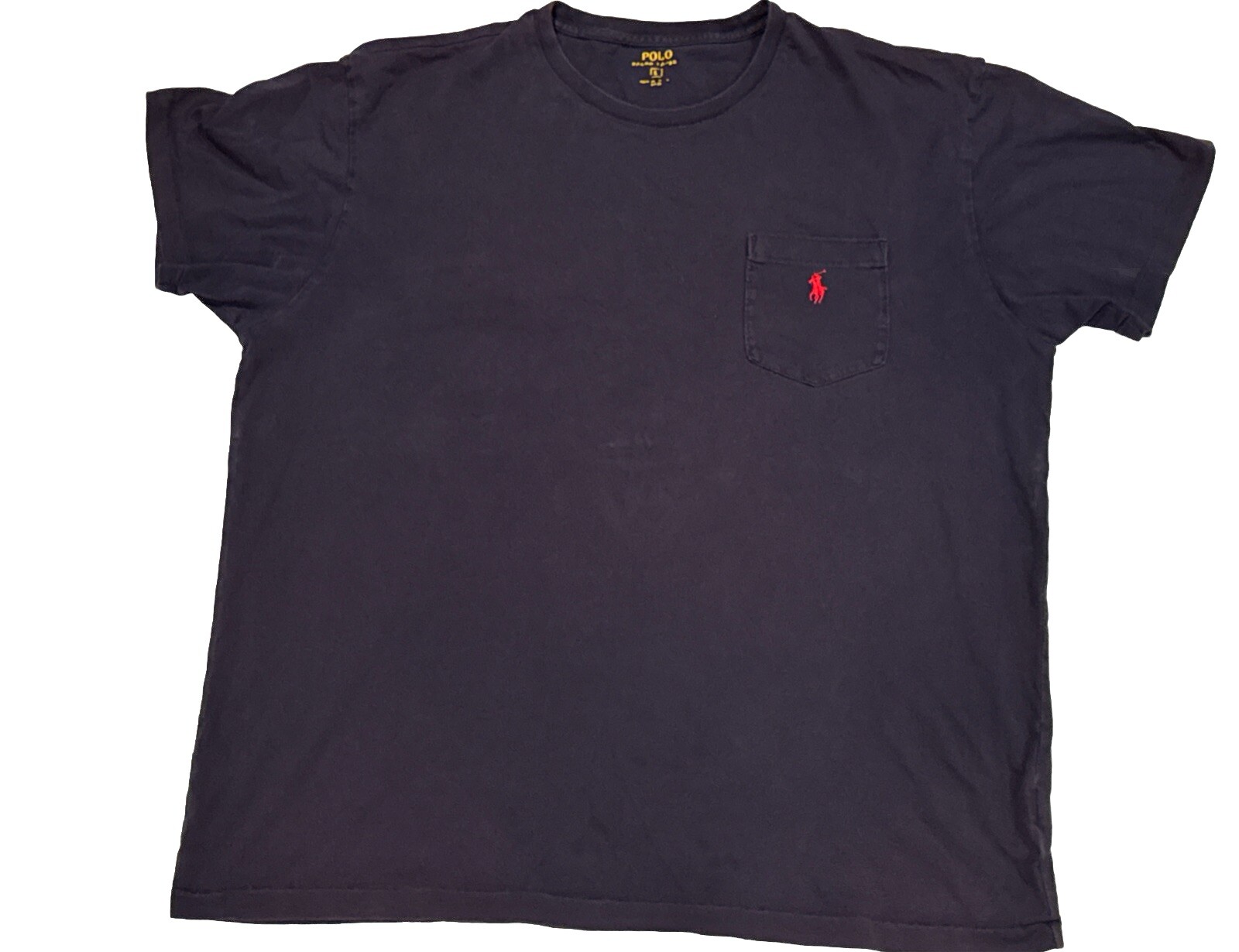 Polo Ralph Lauren uomo 100% cotone classico girocollo rosso camicia pony blu navy taglia L