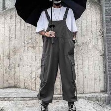 Men's Jumpsuit Women's Suspenders Hip-hop Overalls Pants Male Loose Casual Long
