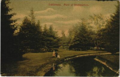 Old postcard AK ESKILSTUNA Parti af Stadsparken SWEDEN (1119595)