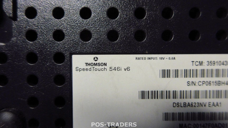 Thomson 546i V6 Speedtouch 10/100 Router 4-ports adsl2+ Gateway EXCLUDING PSU - Image 3 of 3