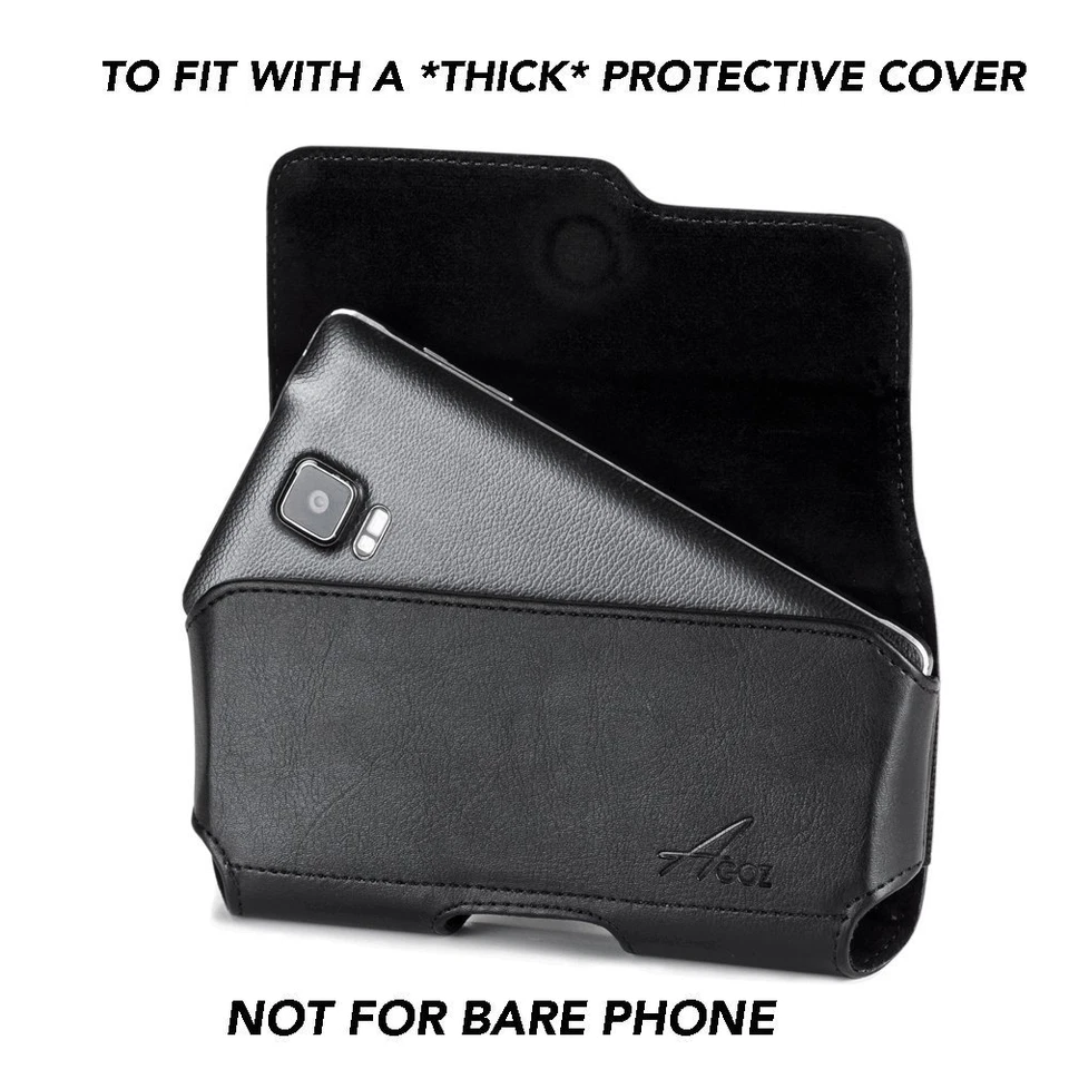 Funda con clip para cinturón de cuero AGOZ para iPhone 16 15 Pro Max 14 13 12 11 XS Foto 2 de 4