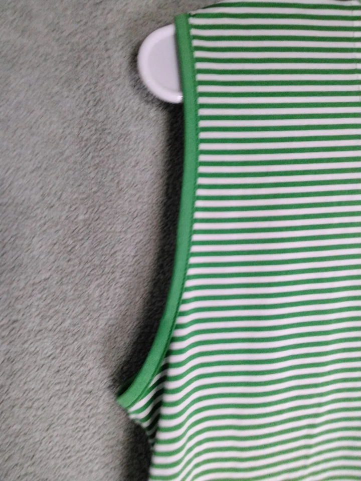 Camiseta sin mangas de golf EP Pro Tour Tech para mujer talla L verde blanco rayas sin mangas Foto 4 de 4