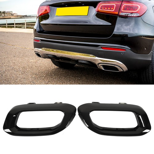 ♡Glossy Black Exhaust Tip Cover Trims Bezel For GLC GLE GLS‑Class X253 C253 - Picture 6 of 22