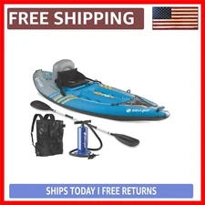 QuikPak K1 1-Person Inflatable Kayak - Convenient Backpack Design, 5-Min Setup