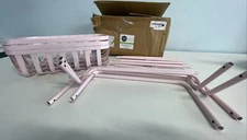 mDesign 3 Tier Vertical Standing Bathroom Shelving Unit, Decorative Metal Pink S