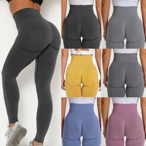 Women Seamless Leggings Scrunch High 