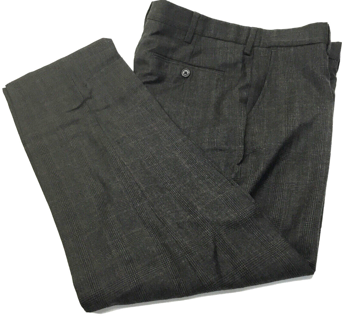 Мужские шерстяные брюки традиционного кроя Lands End темно-серый 31 9490₽