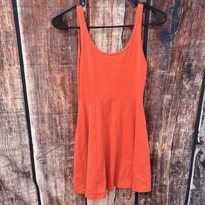 orange mini skater dress Burnt Orange Halterneck Tie Waist Skater Mini Dress