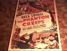 PHANTOM CREEPS CH2 MOVIE POSTER '39 SERIAL BELA LUGOSI 