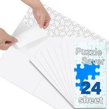 24 PCS Puzzle Glue Sheets Saver For 1000 Piece Jigsaw Preserving Adhesive Kit