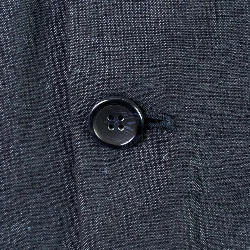 Blazer Banana Republic Para Hombres 44R Azul Marino Ajuste A Medida Chaqueta Lino Algodón Abrigo Deportivo Foto 4 de 4