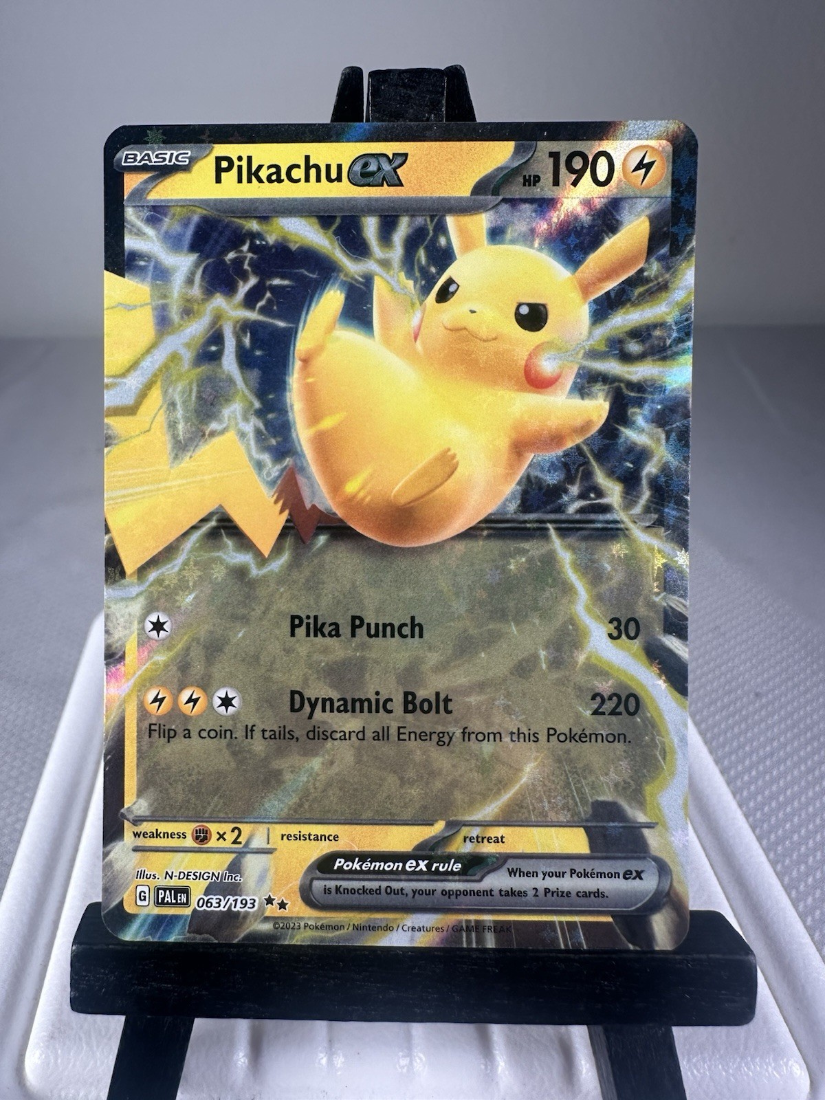 Pokémon TCG Pikachu ex 063/193 Scarlet & Violet - Paldea Evolved Holo NM