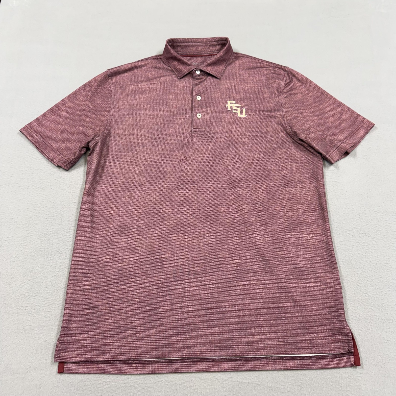 Florida State Seminoles Polo Shirt Mens Large Red Johnnie O performance golf